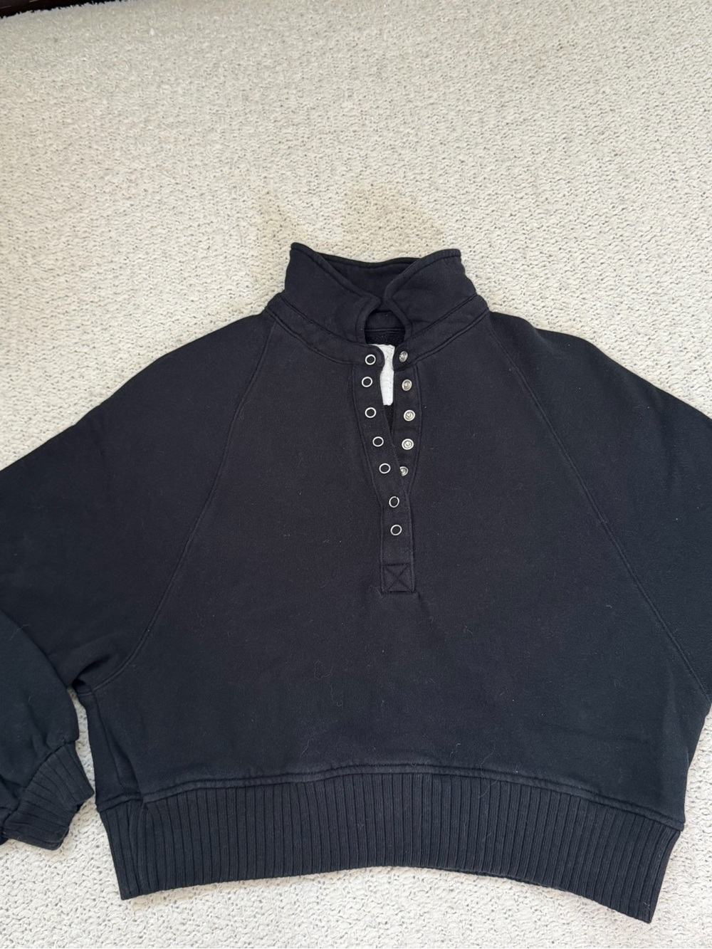 Women’s half snap Aeri oversized sweatshirt in XXS. Gently worn. No wear or tear - Picture 2 of 7